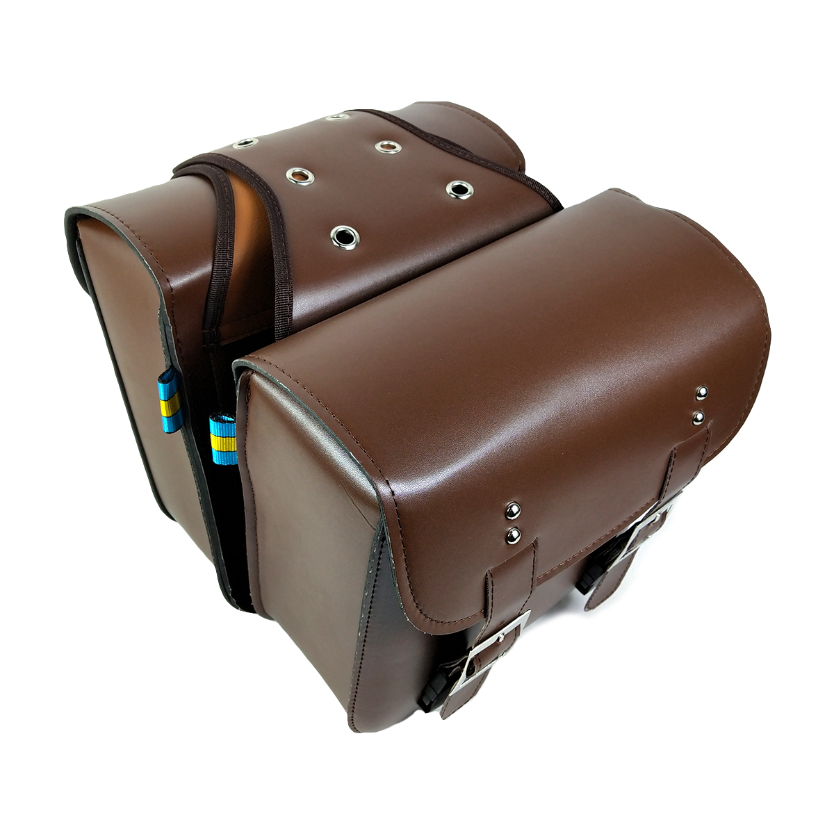 Motorcycle Saddlebags PU Leather Side Storage Pouch Universal - Auto GoShop