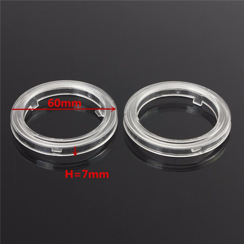 2Pcs Clear Plastic PC Projector Lens Cover for COB Led Angel Eye Halo Ring