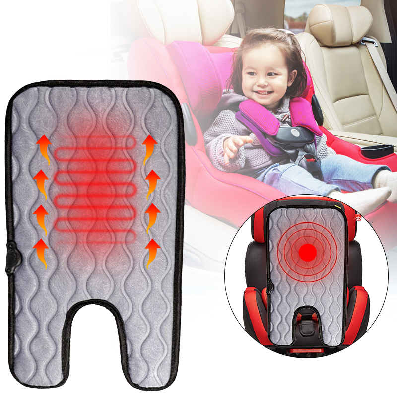 12V Small Size Universal Car Baby Heated Seat Cushion Cover Warmer Winter Household Heating Mat - Auto GoShop