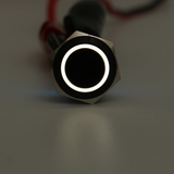 12V 5 Pin 16Mm LED Light Metal Push Button Momentary Switch Waterproof