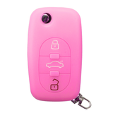 Silicone 3 Button Flip Remote Key Fob Case Cover for Audi A2 A3 A4 A6 A8