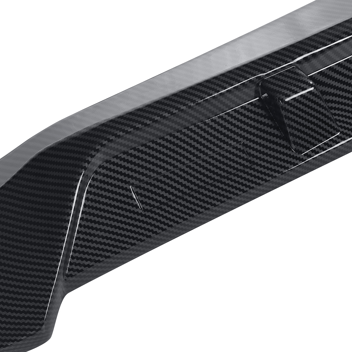 3PCS Carbon Fiber Color Front Bumper Lip Spoiler Cover Trim for Mercedes-Benz W204 2008-2014