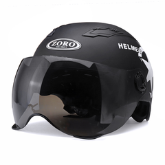 Motorcycle Helmet Half Open Face Scooter Protection Head Gear - Auto GoShop