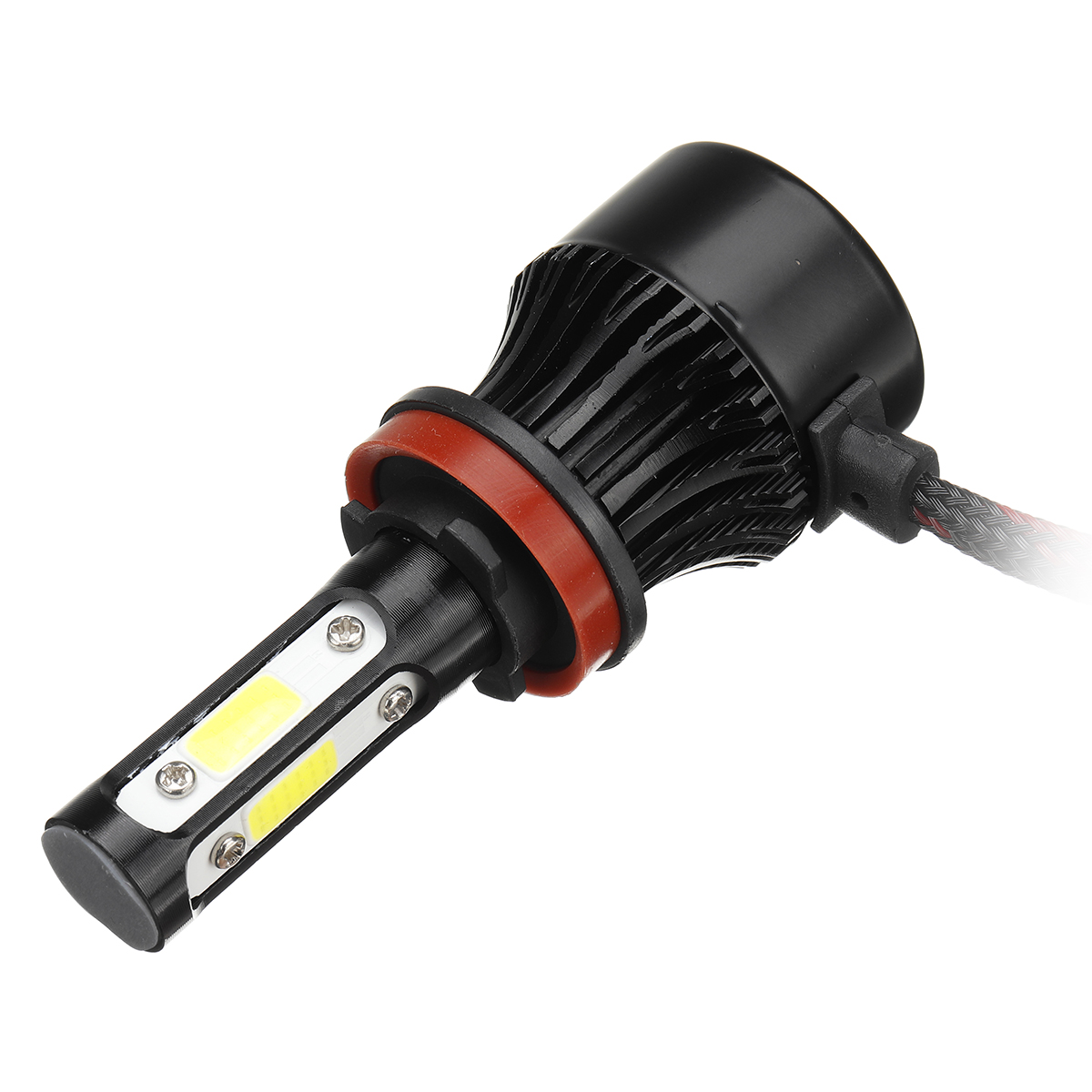 4-Side COB LED Car Headlights 9005/9006/H11 Hi-Low Beam Fog Light Bulb 6000K 120W 2Pcs
