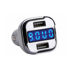 BT510 QC 2.0 Car Charger LED Screen Display Dual USB Automobile Battery Voltage Detection