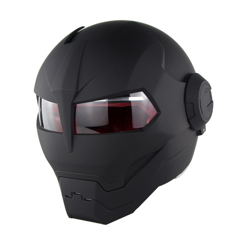 SOMAN Iron Man Helmet Flip up Motorcycle Helmet Robot Style Motor Bike Casco Monster Casque 515 - Auto GoShop