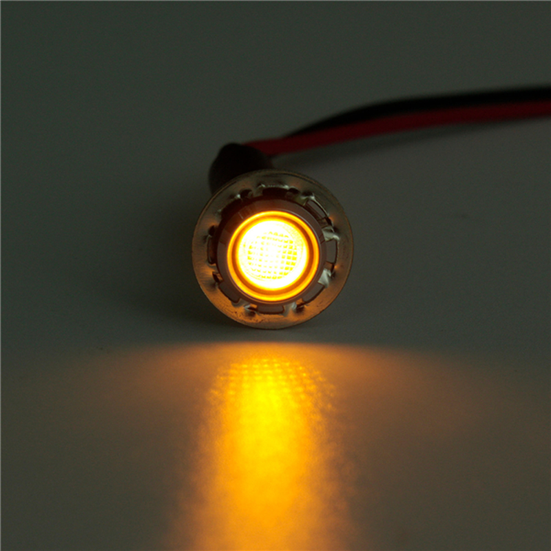 8Mm 12V LED Dash Panel Indicator Warning Signal Light Lamp 5 Colors