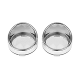 2Pcs Motorcycle Turn Signal Light Bezels Lens Cover Visor Trim Rings for X1883 1200 X48 Road Kings - Auto GoShop