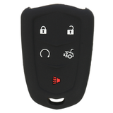 Car Key Cover 5 Buttons Silicone Remote Smart Key Cover Case for Cadillac SRX XTS CTS ATS-L