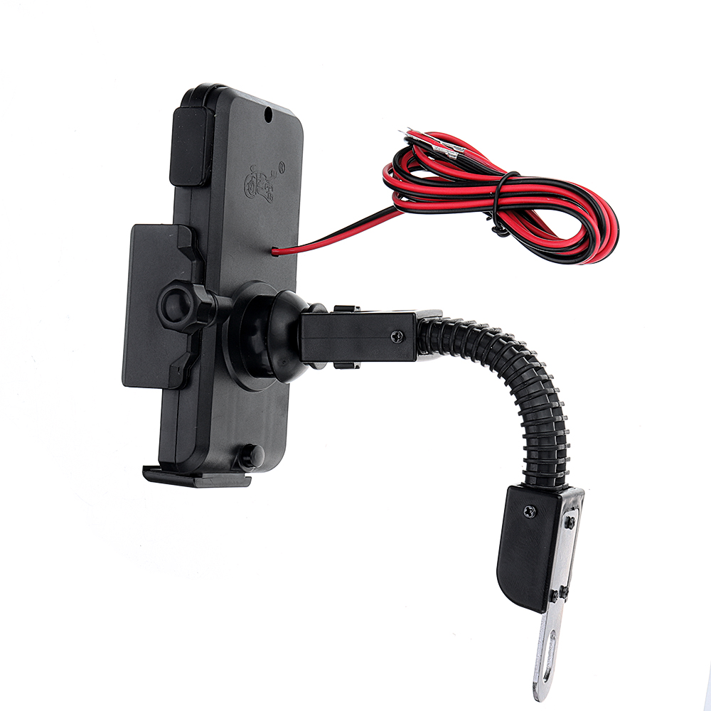 10W QI Motorcycle Motorbike Wireless Charger Charge Phone Holder Mount Mirror Handlebar - Auto GoShop