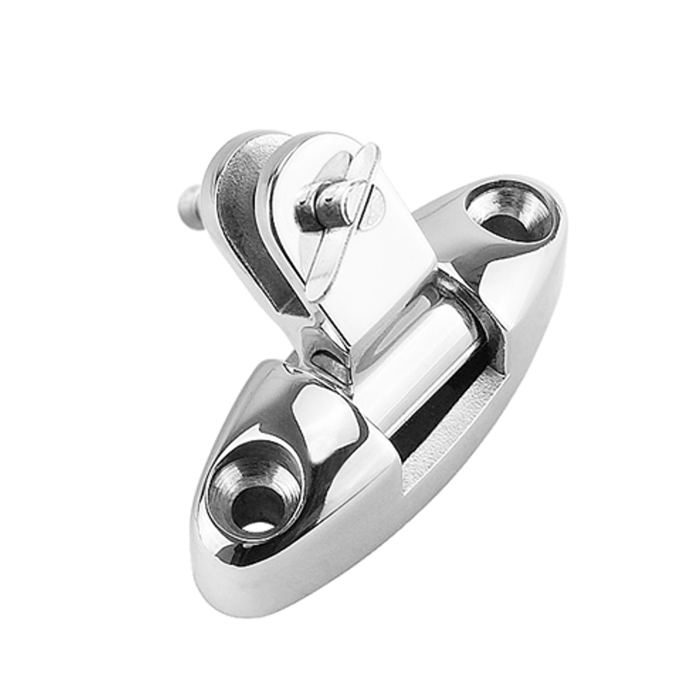 BSET MATEL Stainless Steel 316 Boat Bimini Top Mount Swivel Deck Hinge with Rubber Pad Quick Release Pin Marine Accessories