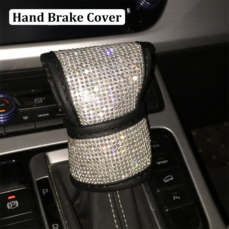 Car Shift Knob Handbrake Seatbelt Cover Bling Crystal Gear Auto Interior Decor
