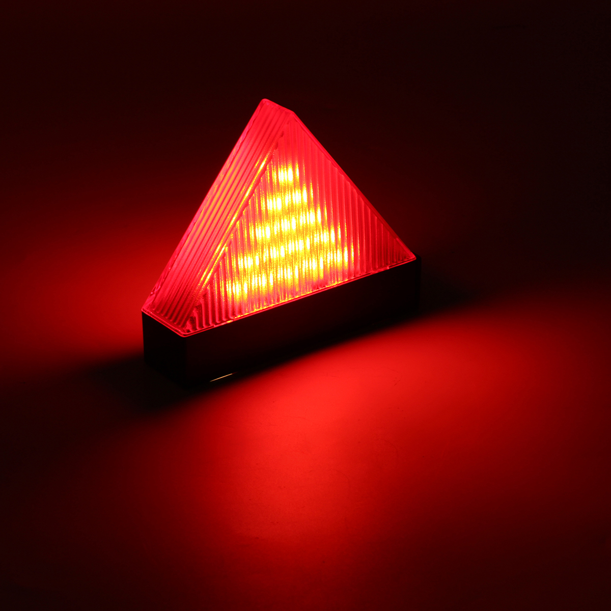 Universal Rechargeable LED Car Triangle Warning Strobe Lights Red/Yellow with Tripod Emergency Security Flash