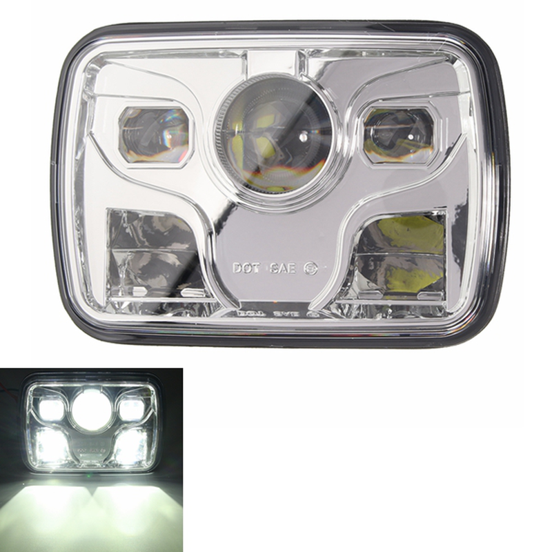 7X6Inch LED DRL 32W HID Bulbs High/Low Beam Front Headlight Headlamp Assembly
