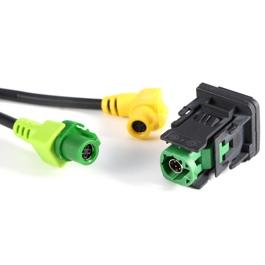RCD510 RNS315 RCD310 Car USB Data Adapter Switch Button Cable Wiring Harness for VW Golf 6 MK6 Sagitar