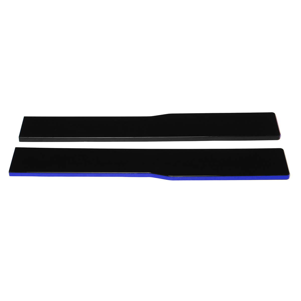 86.6 Inch Universal Black Side Skirt Extension Rocker Panel Splitter Blue Line