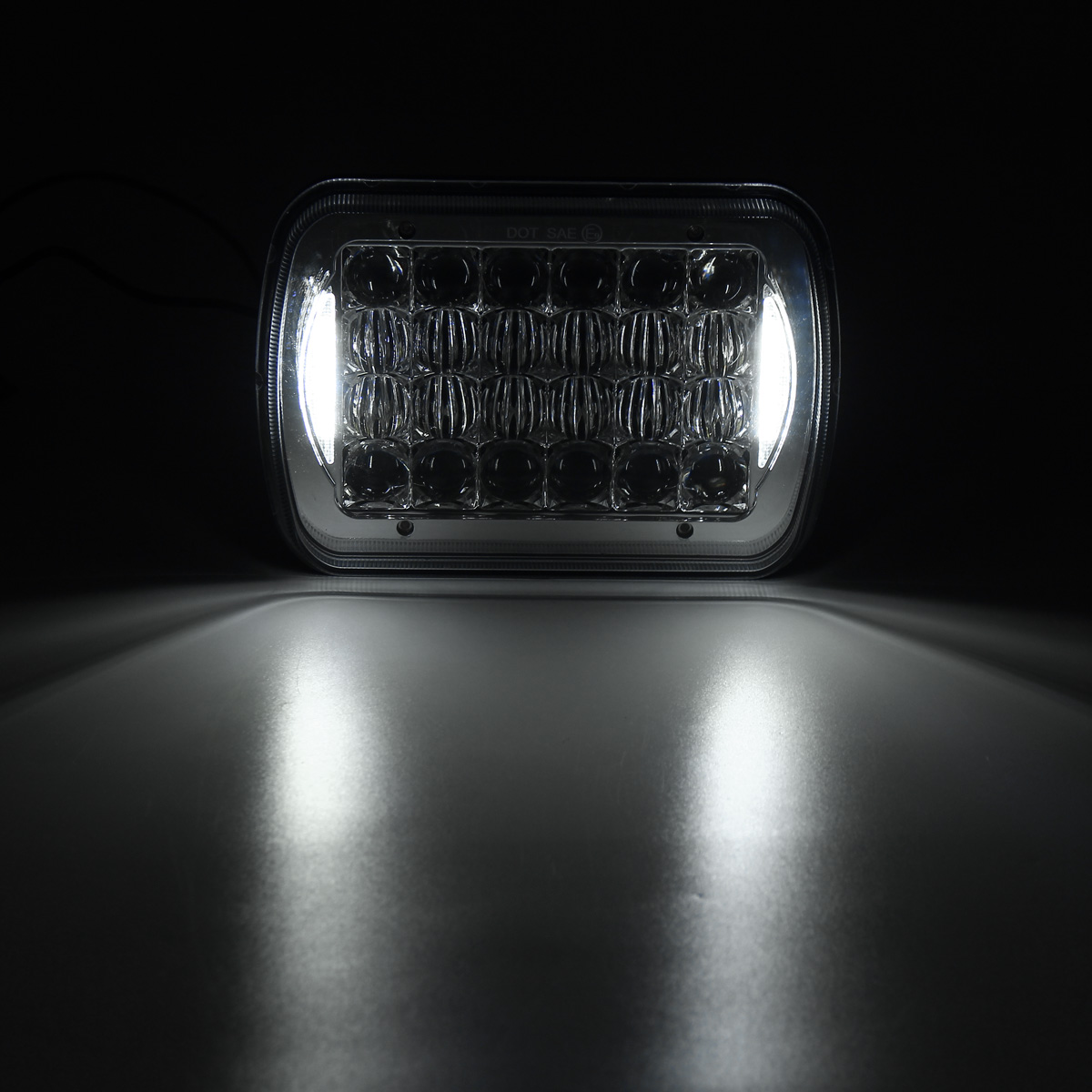 1Pcs 6X7" 5D DC10-30V 72W IP67 LED Headlights Lamp Bulb Hi/Low Beam DRL for Truck Boat SUV