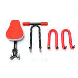 Black/Red Bicycle Seat Detachable Foldable Safety Seat Non-Slip Handle