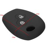 Silicone 2 Buttons Remote Key Case Clip Cover for Renault Clio Megane Twingo Kangoo