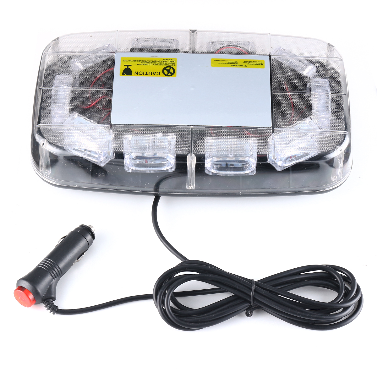 12V-24V 30 LED Mini Amber Flashing Emergency Light Bar Strobe Rotating Beacon Warning Lamp