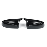 Glossy Black M Style Rear View Mirror Cap Cover Replacement Pair for BMW X5 X6 E70 E71 2007-2013