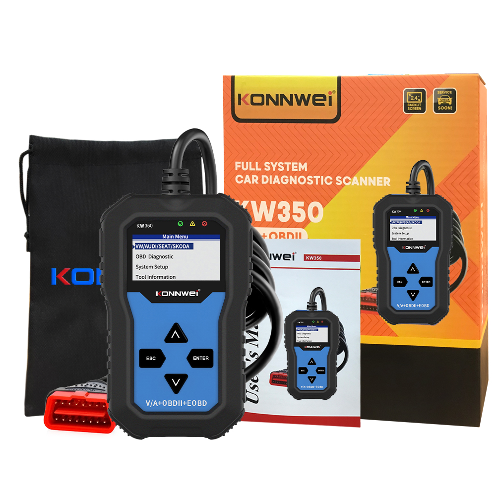 KONNWEI KW350 OBD2 Diagnostic Scanner for Series Car ABS Airbag Reset Oil Service Light EPB Diagnostic Tool - Auto GoShop