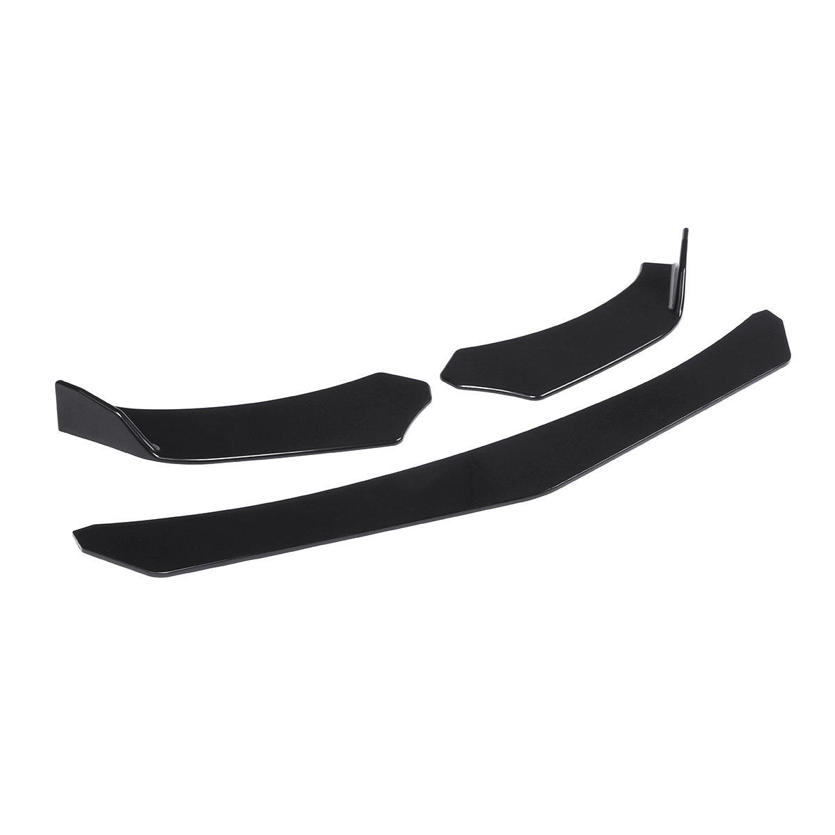 Universal Car Front Lower Bumper Lip Shovel Chin Body Kits Black Side Spoiler Protector Rotable