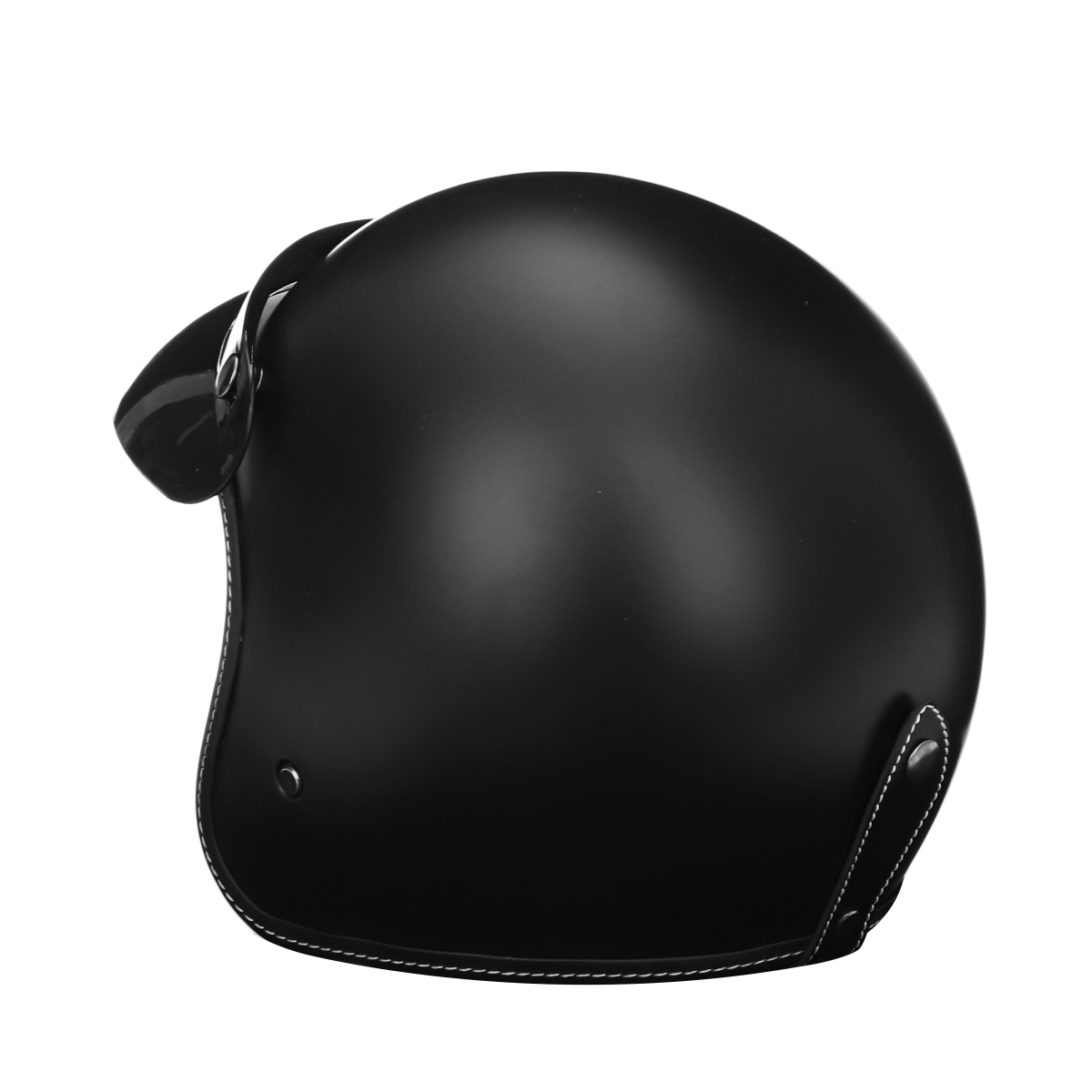 Motorcycle Safety Helmet Half Face with Visor Matte Black M/L/XL/XXL Universal - Auto GoShop