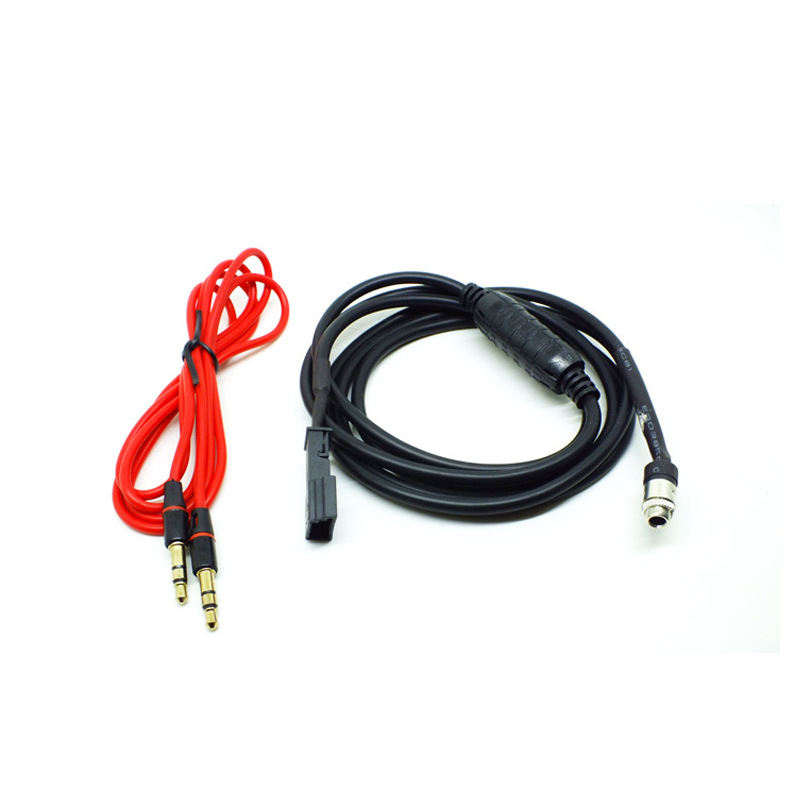 AUX Audio Cable Female Port Red Aux Audio Cable for BMW BM54 E39 E46 E53 X5