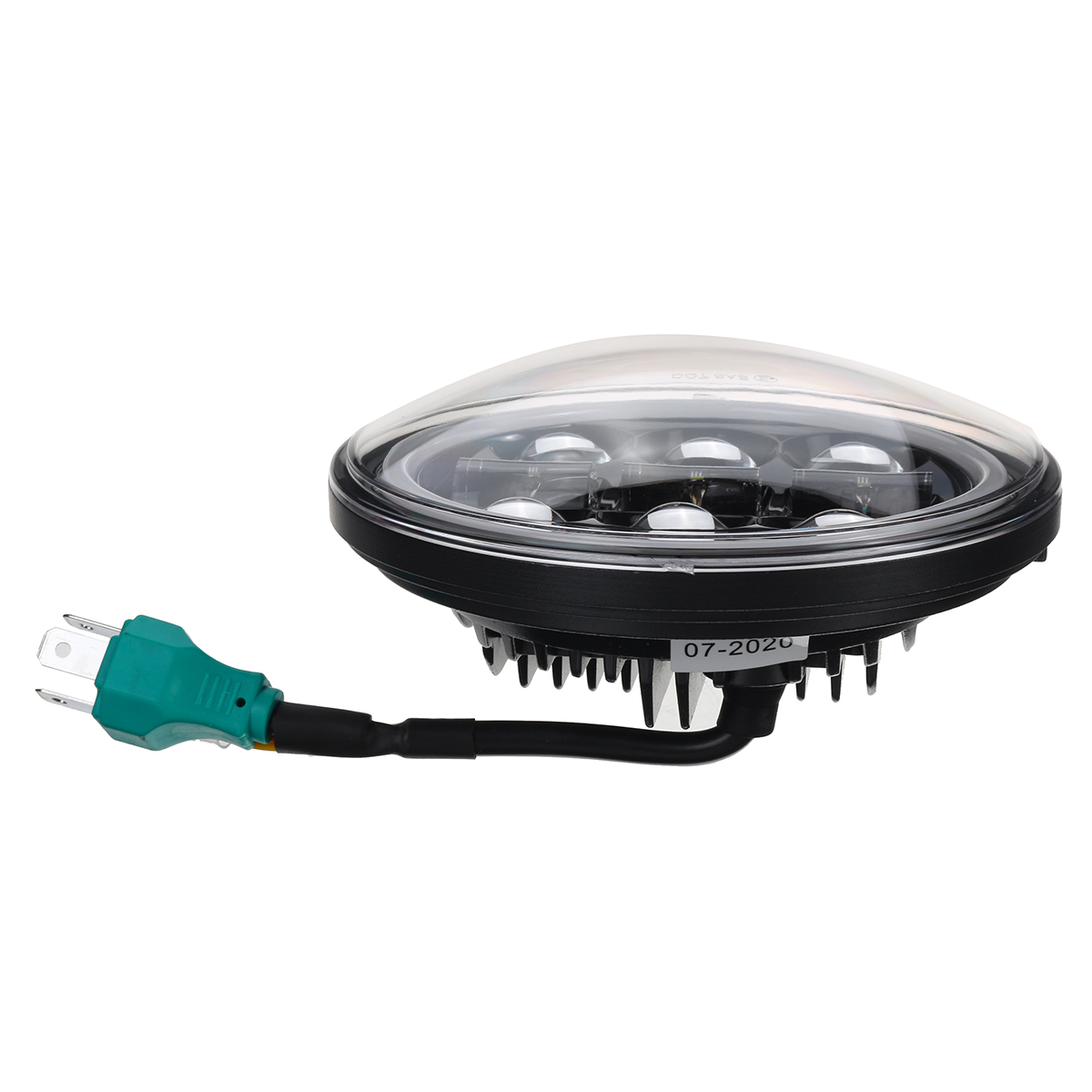 5-3/4" 5.75" Motorcycle Projector LED Headlight Sealed Hi-Lo Beam Halo Ring Lamp