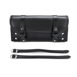 Universal Motorcycle Front PU Leather Fork Tool Bag Saddlebags Pouch Luggage