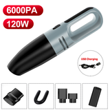 6000PA 120W Portable Cordless Car Vacuum Cleaner Handheld Vaccum Cleaner