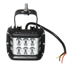 12V 10V-48V LED Work Fog Light Side Shooter Combo Dual Color Driving Offroad SUV Truck - Auto GoShop