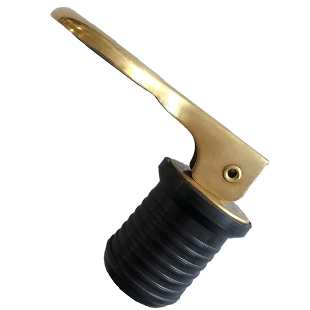 1" 25Mm Brass Plated Marine Boat Snap Handle Locking Drain Plug Boat Livewell Drain Plug with Snap Handle Boat Accessories - Auto GoShop