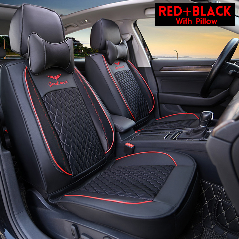 5D Car Seat Cover Breathable PU Leather Full Surround Universal Seat Protector Set - Auto GoShop