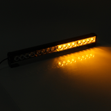 18Inch 16LED Emergency Traffic Advisor Flash Strobe Light Bar Warning Lamp White+Amber Color with Switch - Auto GoShop