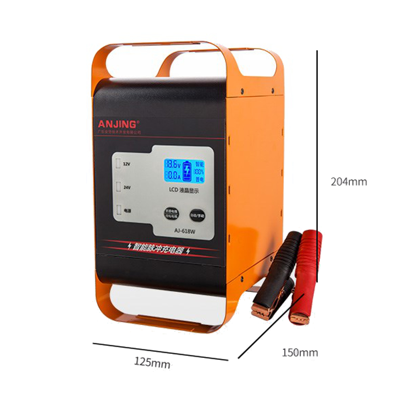 ANJING 600W 12V/24V 25A Pulse Repair Battery Charger Lithium Battery Lead-Acid Agm Gel Wet for Car Motorcycle Boat - Auto GoShop