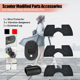 Tail Light Wire Protector + anti Vibration Shims + Kick Stand Cap for M365/M187/Pro Scooter Modified Parts Accessories - Auto GoShop