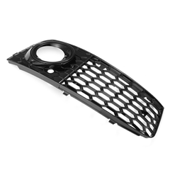 RS4 Style Glossy Black Front Bumper Fog Light Grille Grill Pair for Audi A4 B8 2009-2012