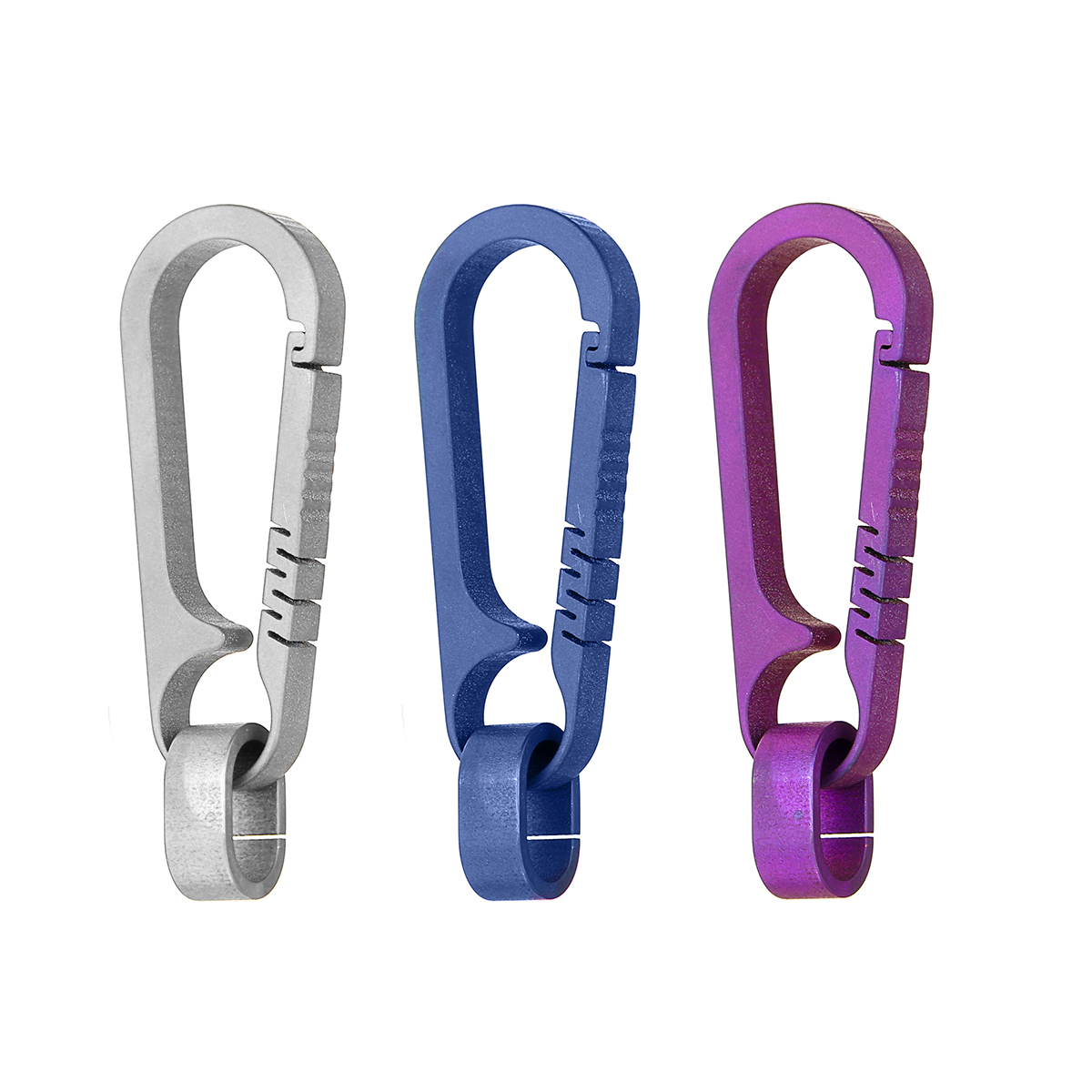 Titanium Keychain Key Ring Lightweight Hanging Buckle Outdoor Pocket Carabiner
