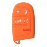 Silicone Car Key Case Cover Fob Shell 5 Button Remote for Jeep Chrysler Dodge Fiat