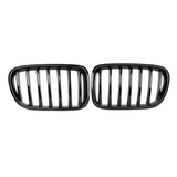 Pair Gloss Black Front Kidney Grille for BMW X3 F25 2010-2013