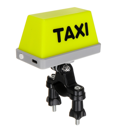 Helmet/Handlebar USB Rechargeable TAXI Sign Light Indicator Decoration for Motorcycle Bike Electirc Scooter - Auto GoShop