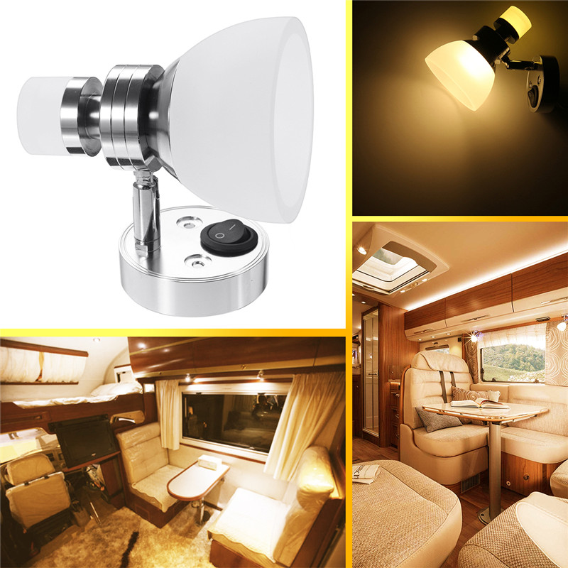 LED Reading Light Spot Wall Mount Bedside Lamp for Boat RV Camper Trailer Van Car
