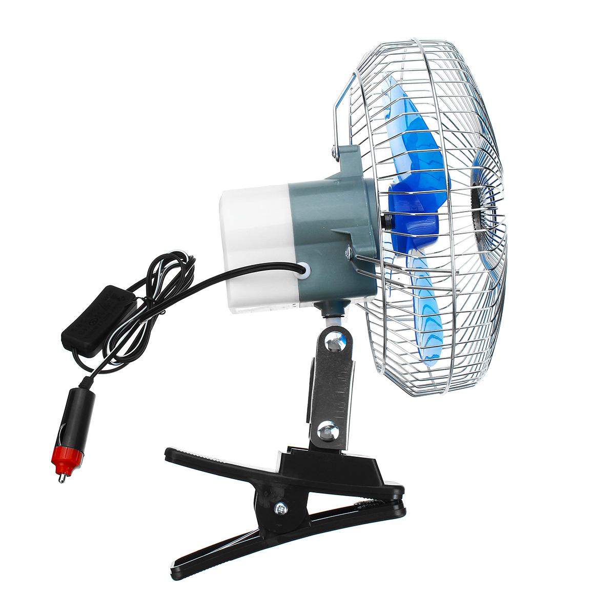 8 Inch 12V Portable Vehicle Auto Car Fan Oscillating Car Auto Clip-On Cooling Fan