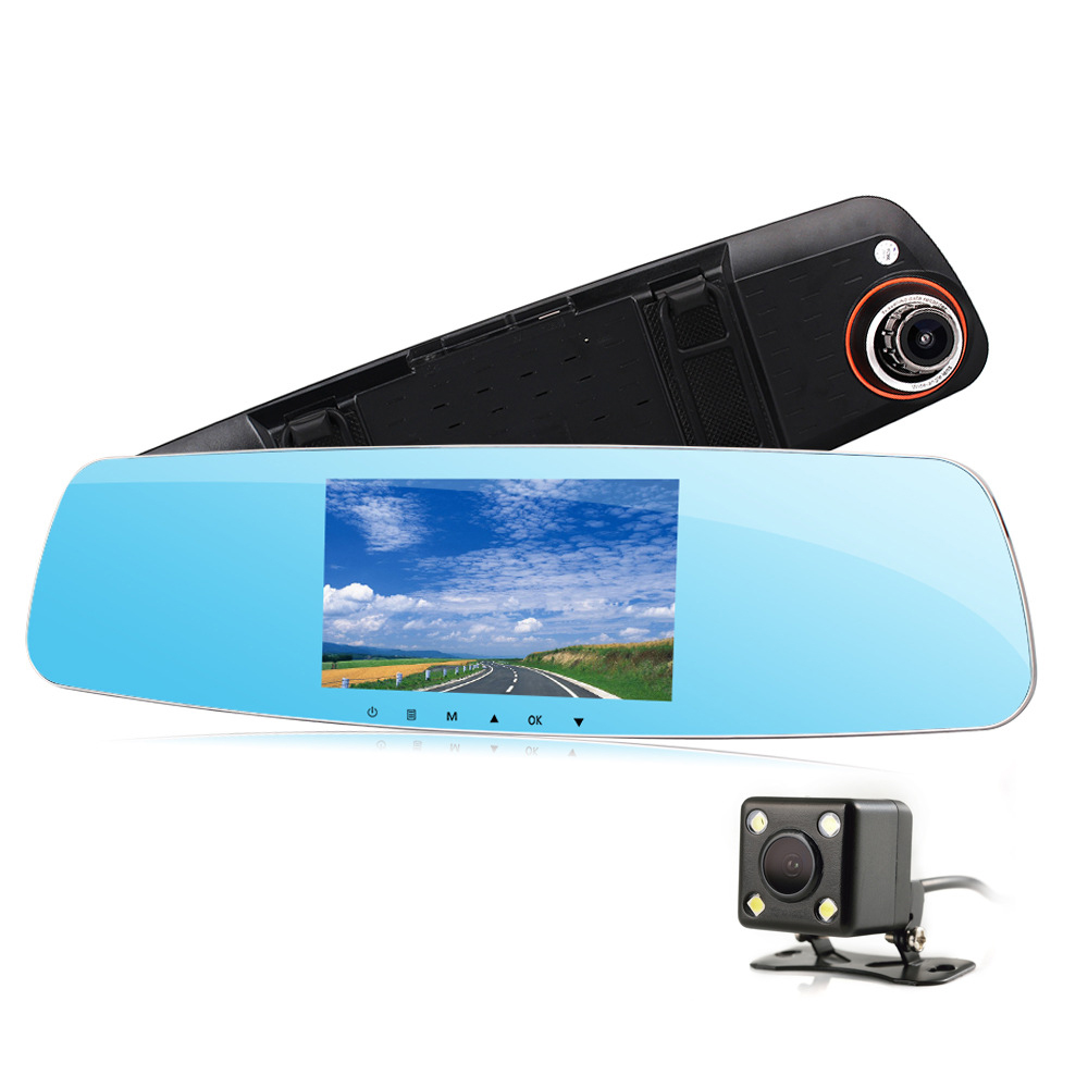 H605 5 Inch 170° Wide Angle Lens Rearview Mirror Car DVR - Auto GoShop