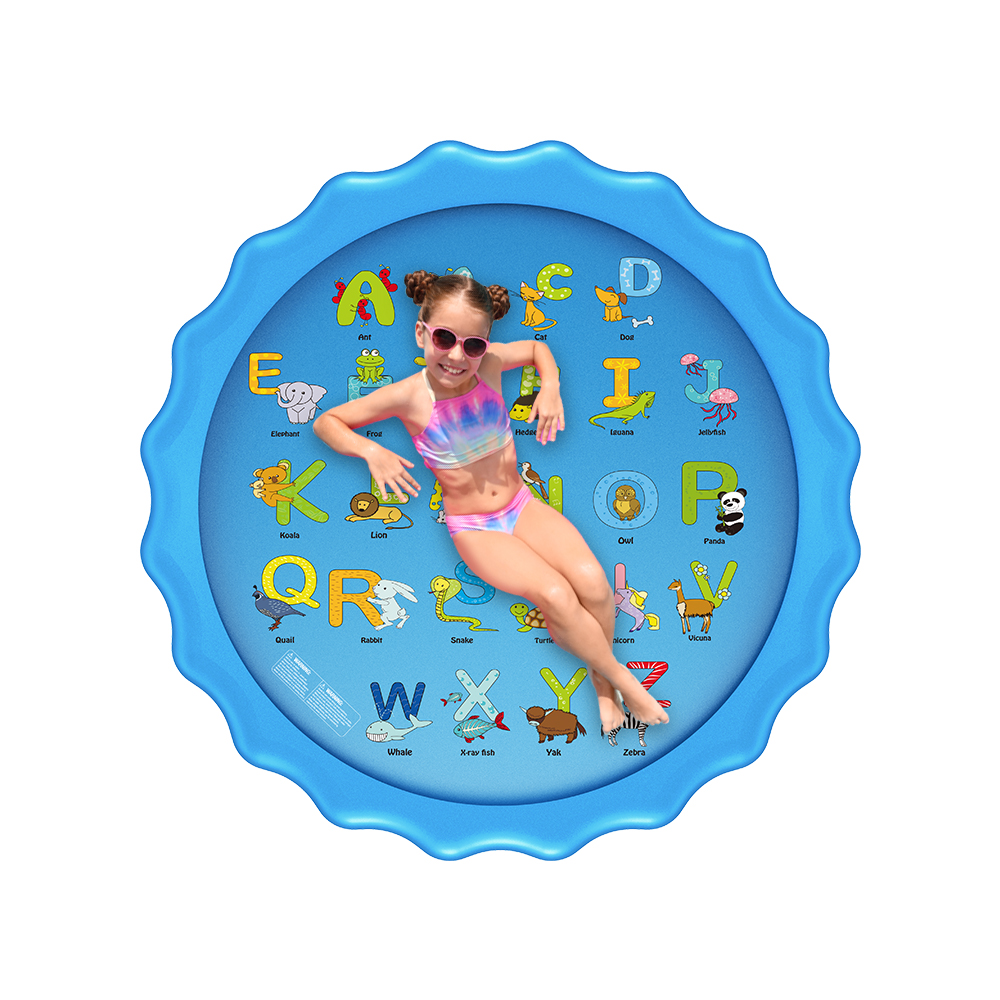 170Cm Sprinkle Play Mat Kid Inflatable Swimming Soft Sprinkler Outdoor Water Toys Play Mat - Auto GoShop