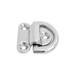 BSET MATEL 6Mm Mirror Polish Marine Grade 316 Stainless Steel Boat Folding Pad Eye Lashing D Ring Tie down Cleat for Yacht Motorboat Truck - Auto GoShop