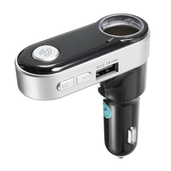 Car Charger Cigarette Lighter Hands Free FM Transimittervs USB MP3 Player with Bluetooth Function