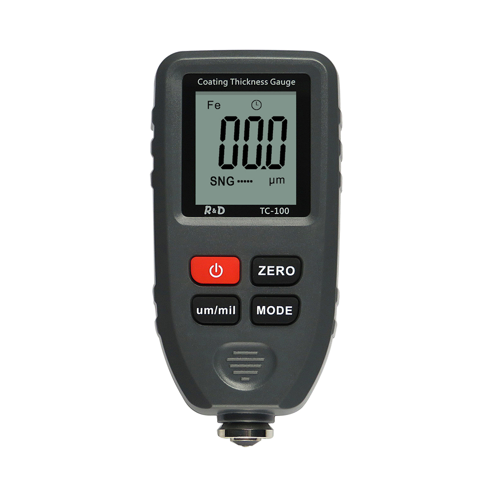 R&D TC100 Automobile Thickness Gauge Car Paint Tester Coating Meter Ultra-Precise 0.1Micron/0-1300 Fe&Nf
